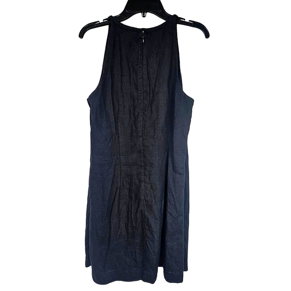 J. CREW Maxine Black High Neck Linen Shift Dress - Picture 6 of 10